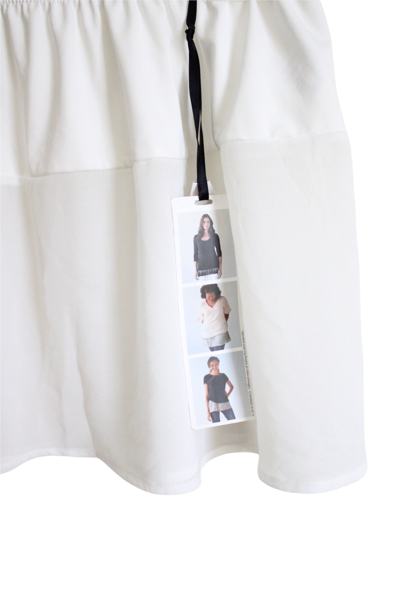 NEW Demdaco White Chiffon Shirt Bottom | L