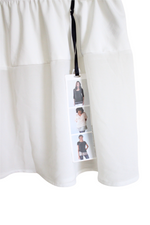 NEW Demdaco White Chiffon Shirt Bottom | L