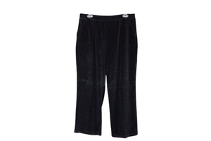 Sport Savvy Essentials Black Velour Pants | L