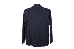 Susan Graver Weekend Blue Ribbed Sweater | M