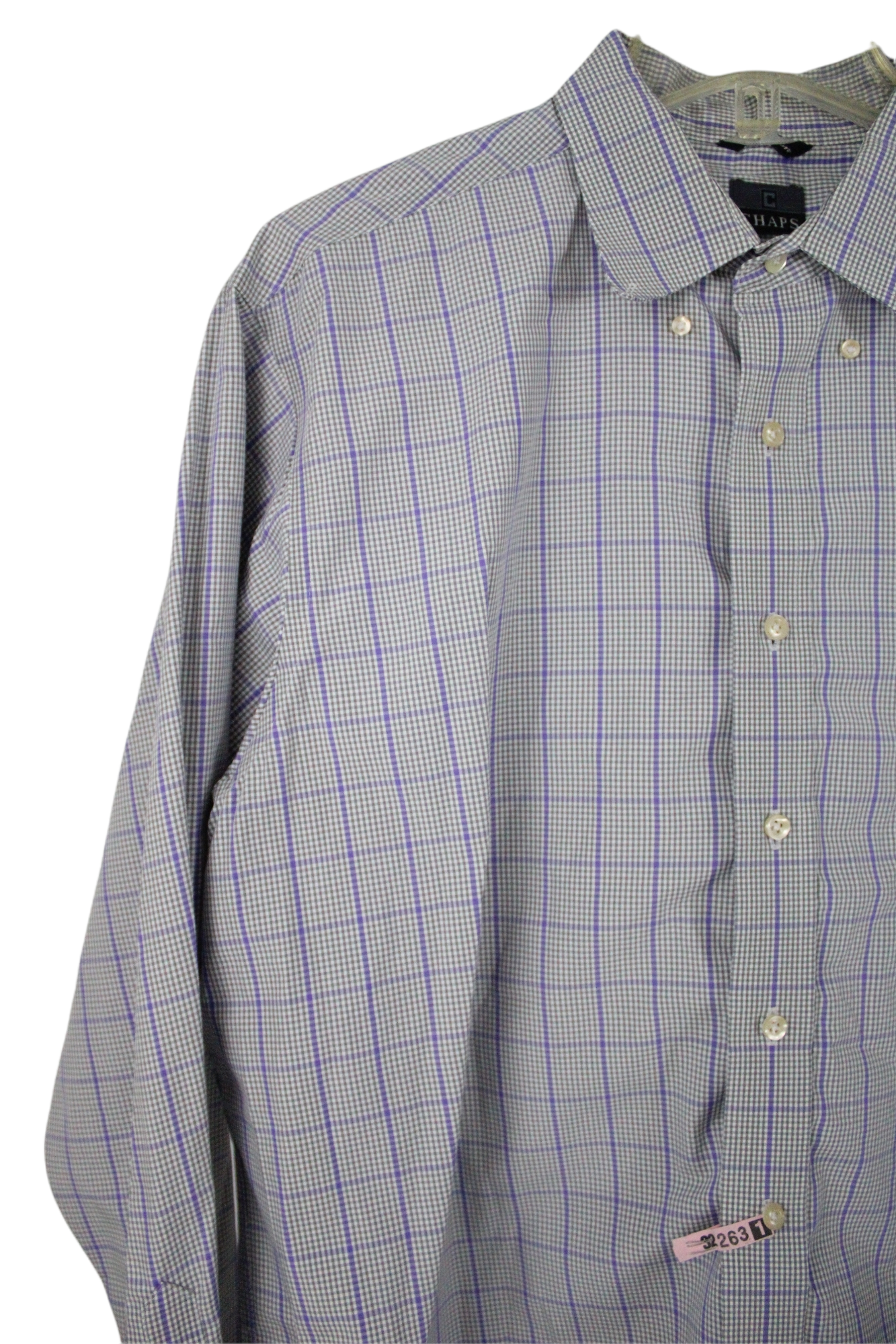 Chaps Purple Plaid Shirt | 17 1/2 34/35