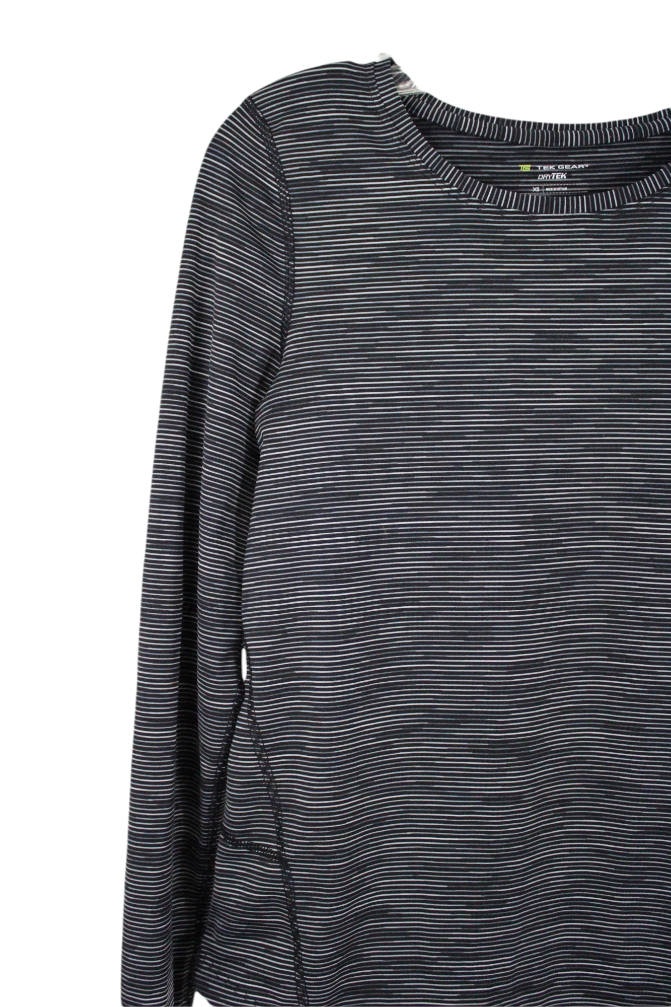 Tek Gear DryTek Black Striped Long sleeved Shirt
