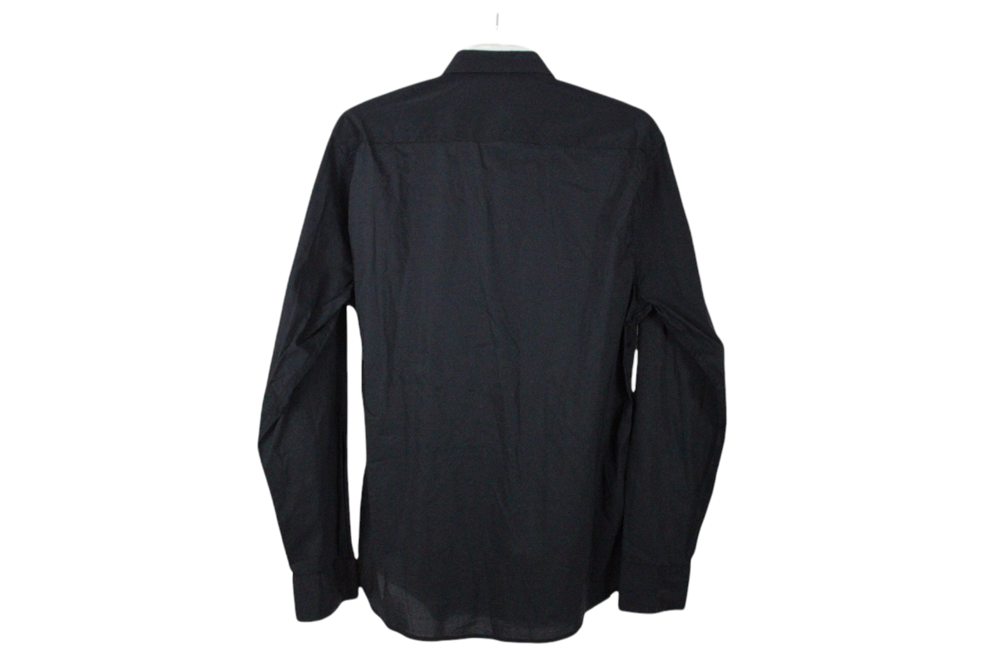 Blue Man Black Button Down | L