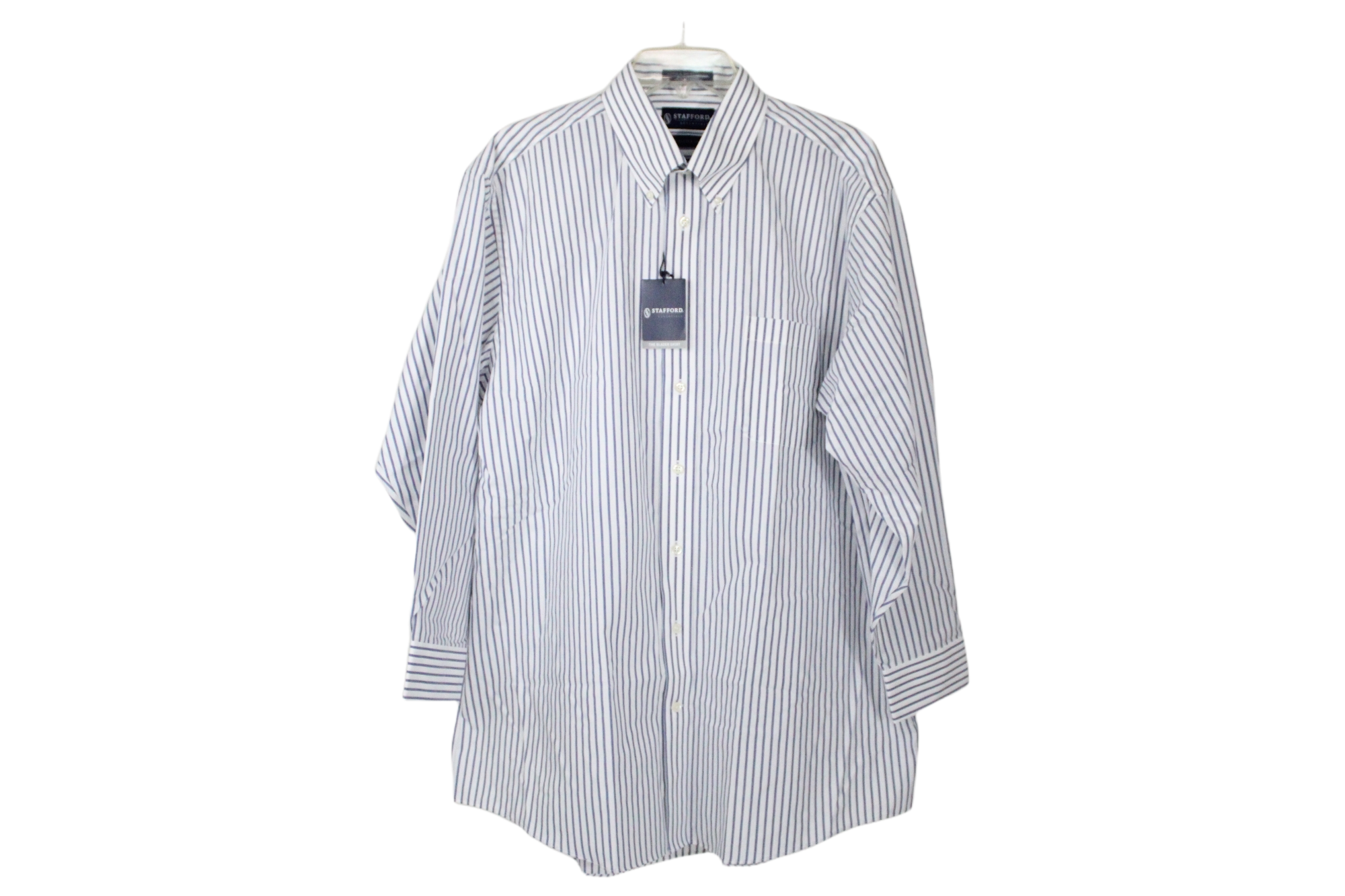 NEW Stafford Essentials Classic Fit The Blazer Shirt | 17 32-33
