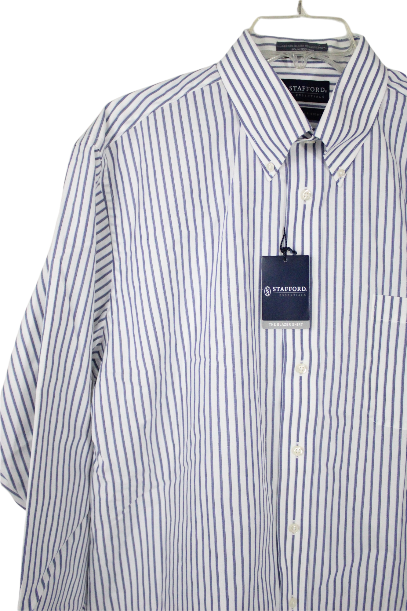 NEW Stafford Essentials Classic Fit The Blazer Shirt | 17 32-33