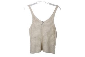Moon & Madison Beige Knit Tank | M