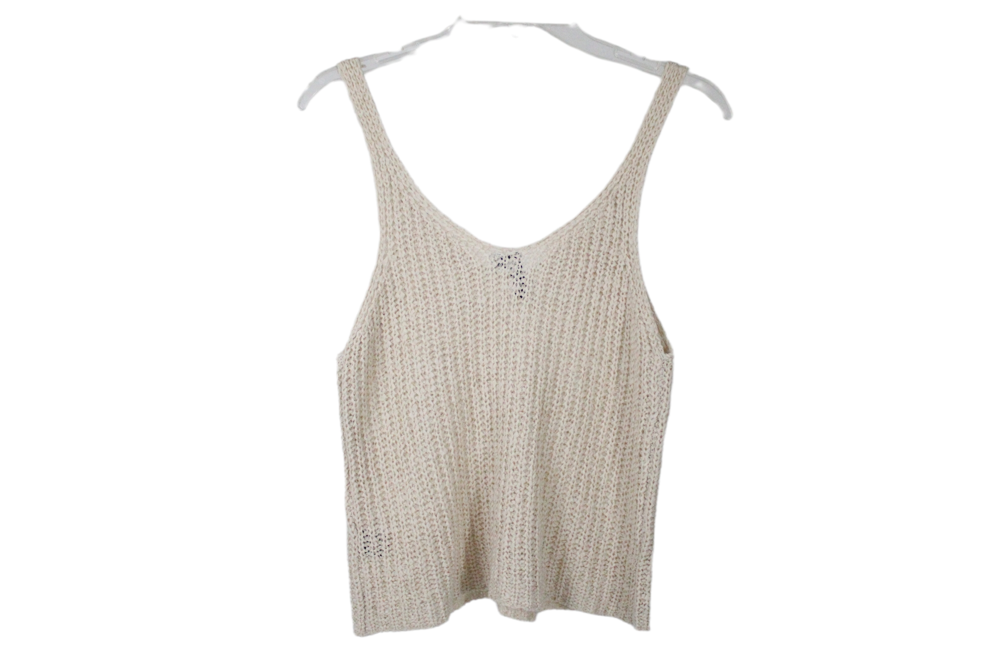 Moon & Madison Beige Knit Tank | M