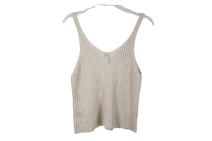 Moon & Madison Beige Knit Tank | M