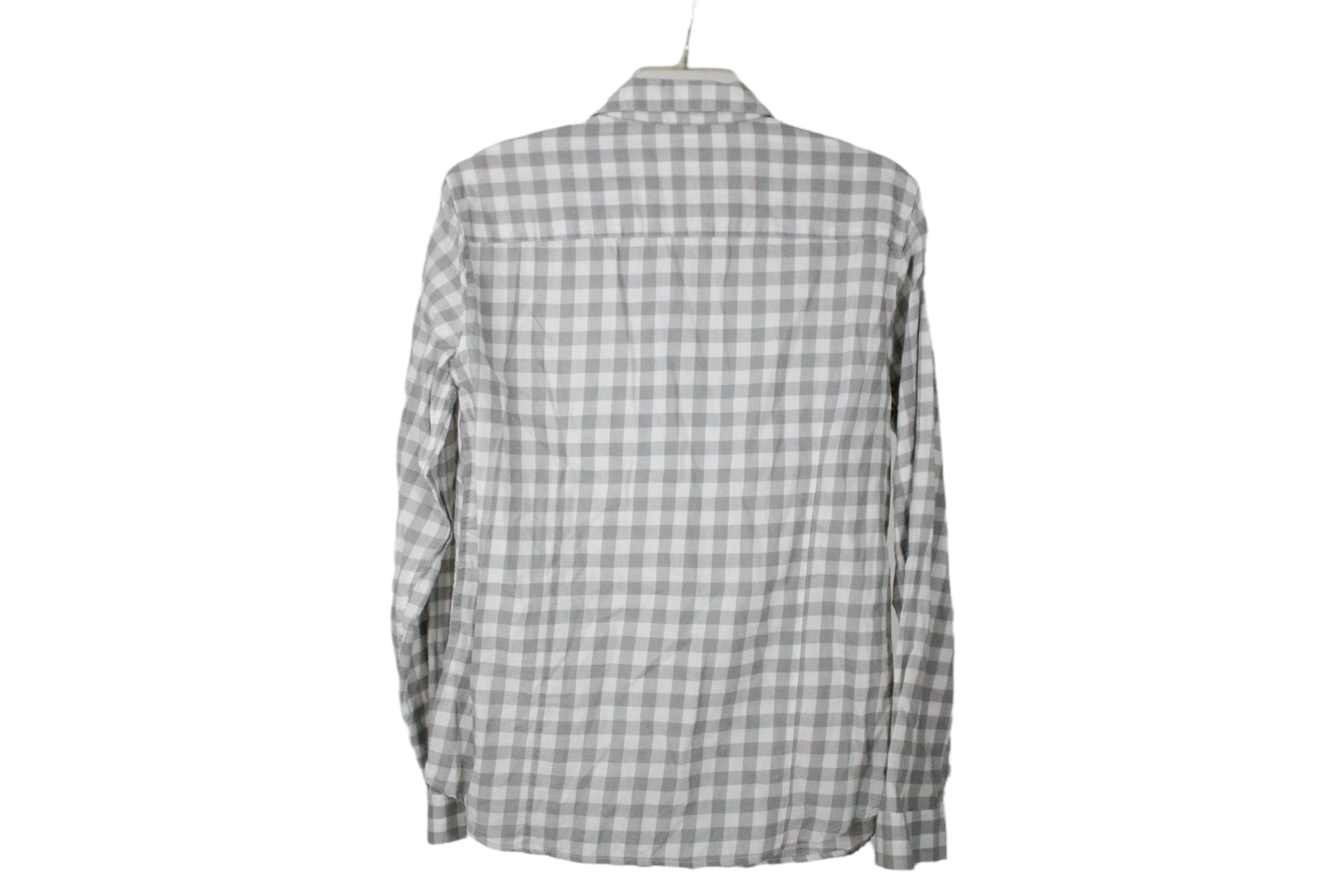 NEW Garnet Hill Gray Gingham Button Down | 12