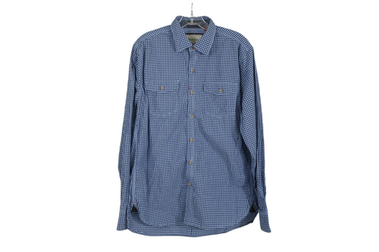 Robert Graham Blue Checked Tailored Fit Shirt | L