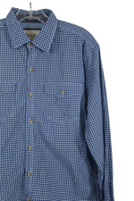 Robert Graham Blue Checked Tailored Fit Shirt | L