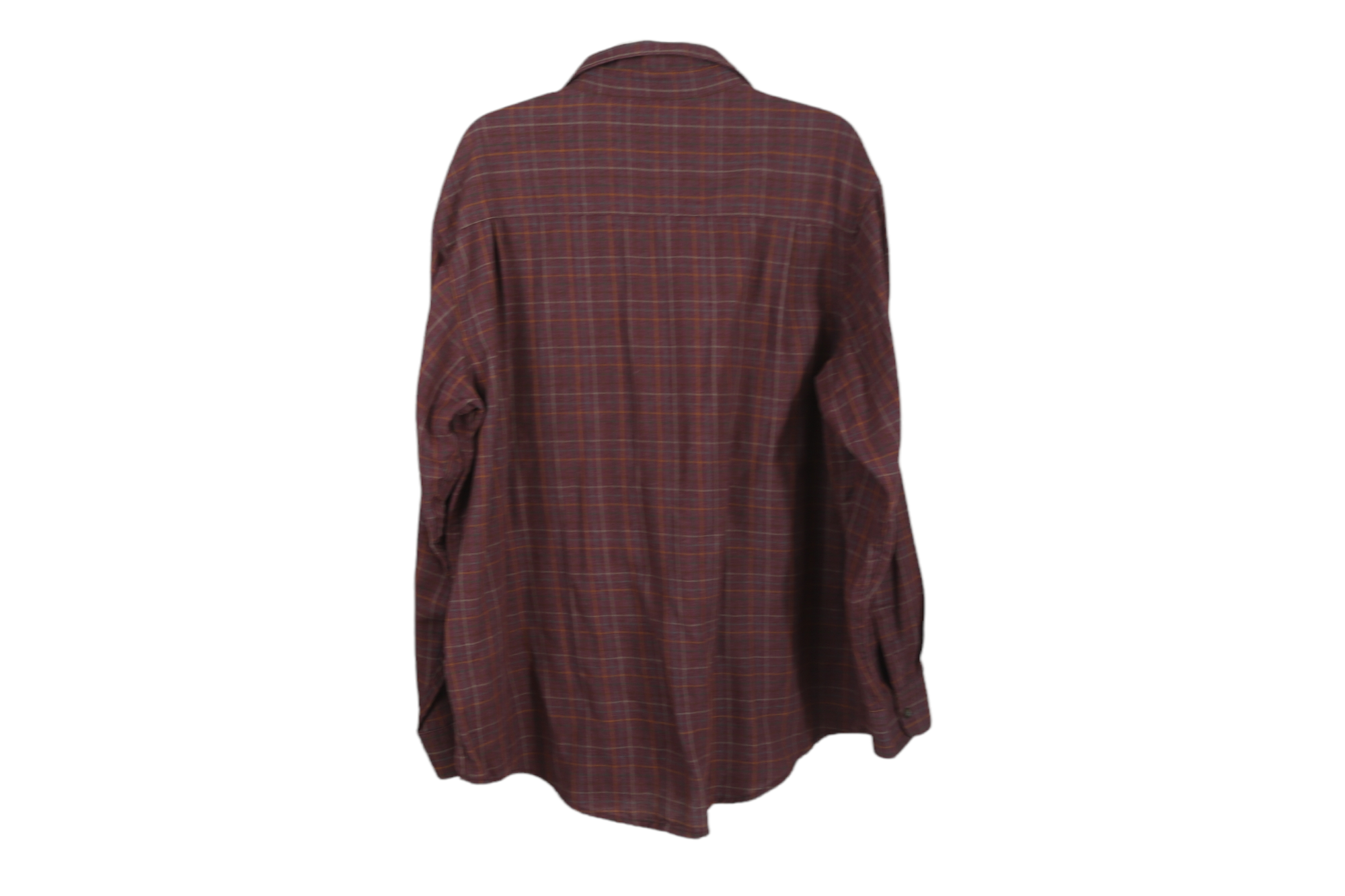 Haggar Dark Pink Plaid Shirt | XL