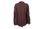 Haggar Dark Pink Plaid Shirt | XL