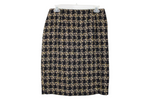 Clichy Black Woven Wool Blend Skirt | 10