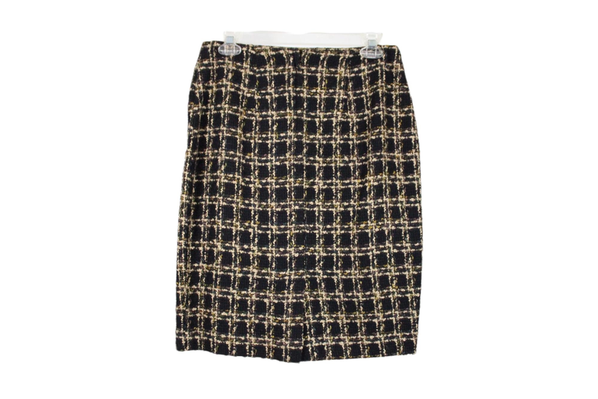 Clichy Black Woven Wool Blend Skirt | 10