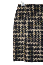 Clichy Black Woven Wool Blend Skirt | 10