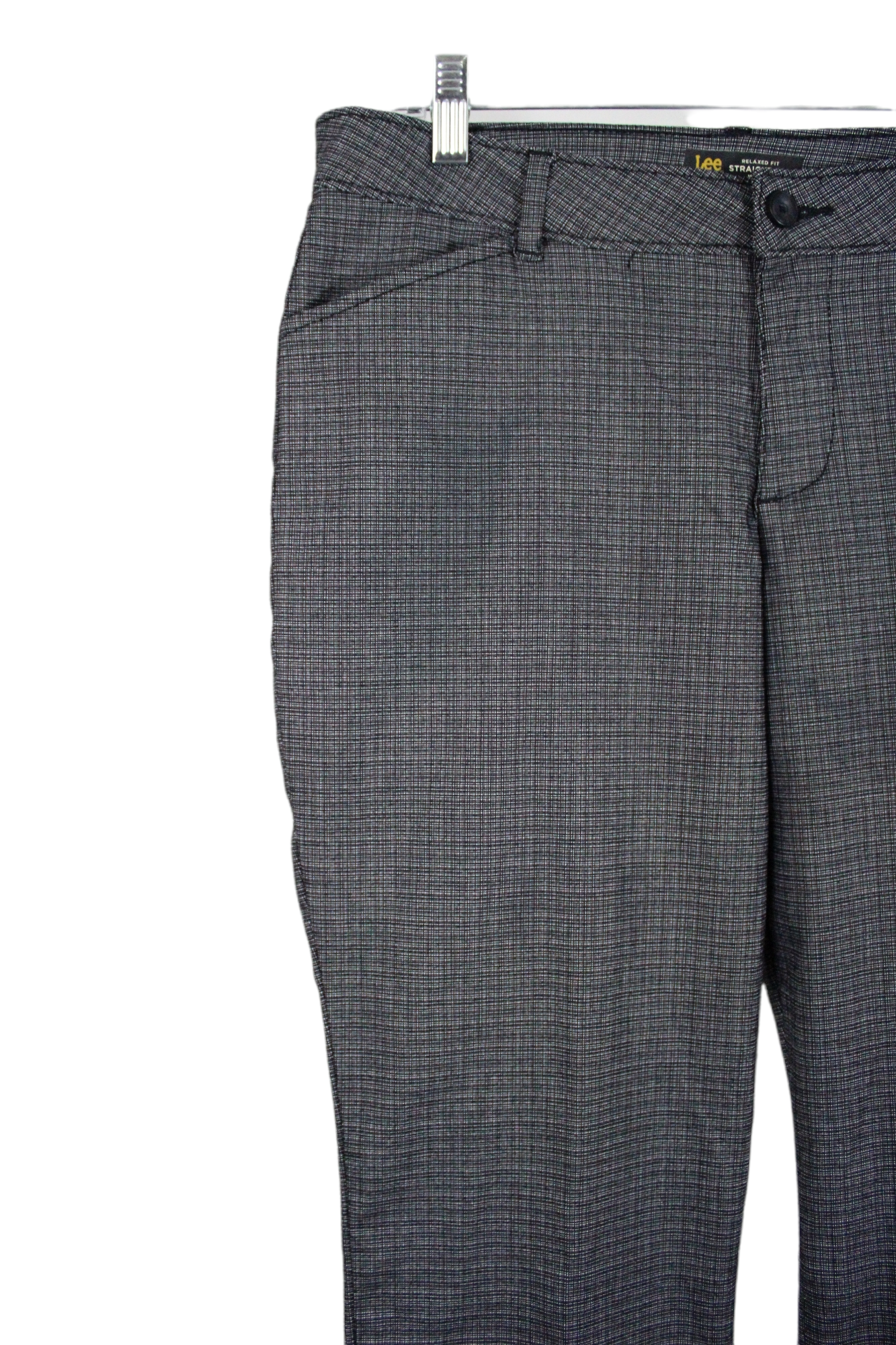 Lee Relaxed Fit Straight Leg Mid Rise Black Pants | 8 Petite