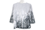 Alfred Dunner Gray Tree Knit Shirt | S Petite