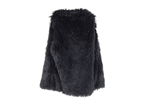 Xhilaration Black Fur Vest | XS