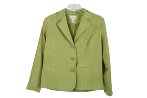 Studio Works Sage Green Suede Blazer Jacket | 8