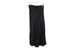 Zara Black Satin Material Calf Length Skirt | XS