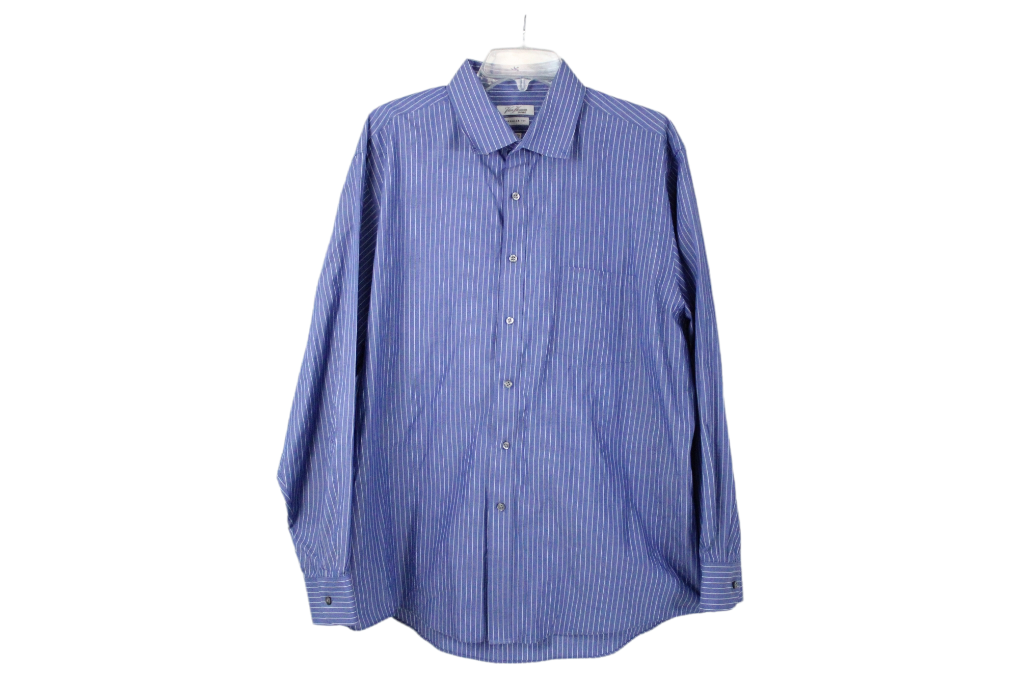 Van Heusen Regular Fit Blue Striped Shirt | 17-17 1/2 34/35