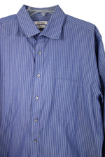 Van Heusen Regular Fit Blue Striped Shirt | 17-17 1/2 34/35