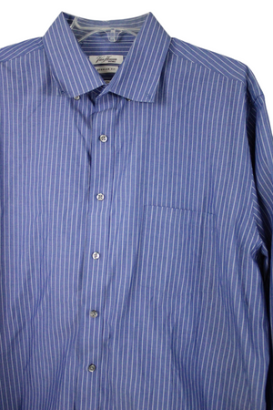 Van Heusen Regular Fit Blue Striped Shirt | 17-17 1/2 34/35