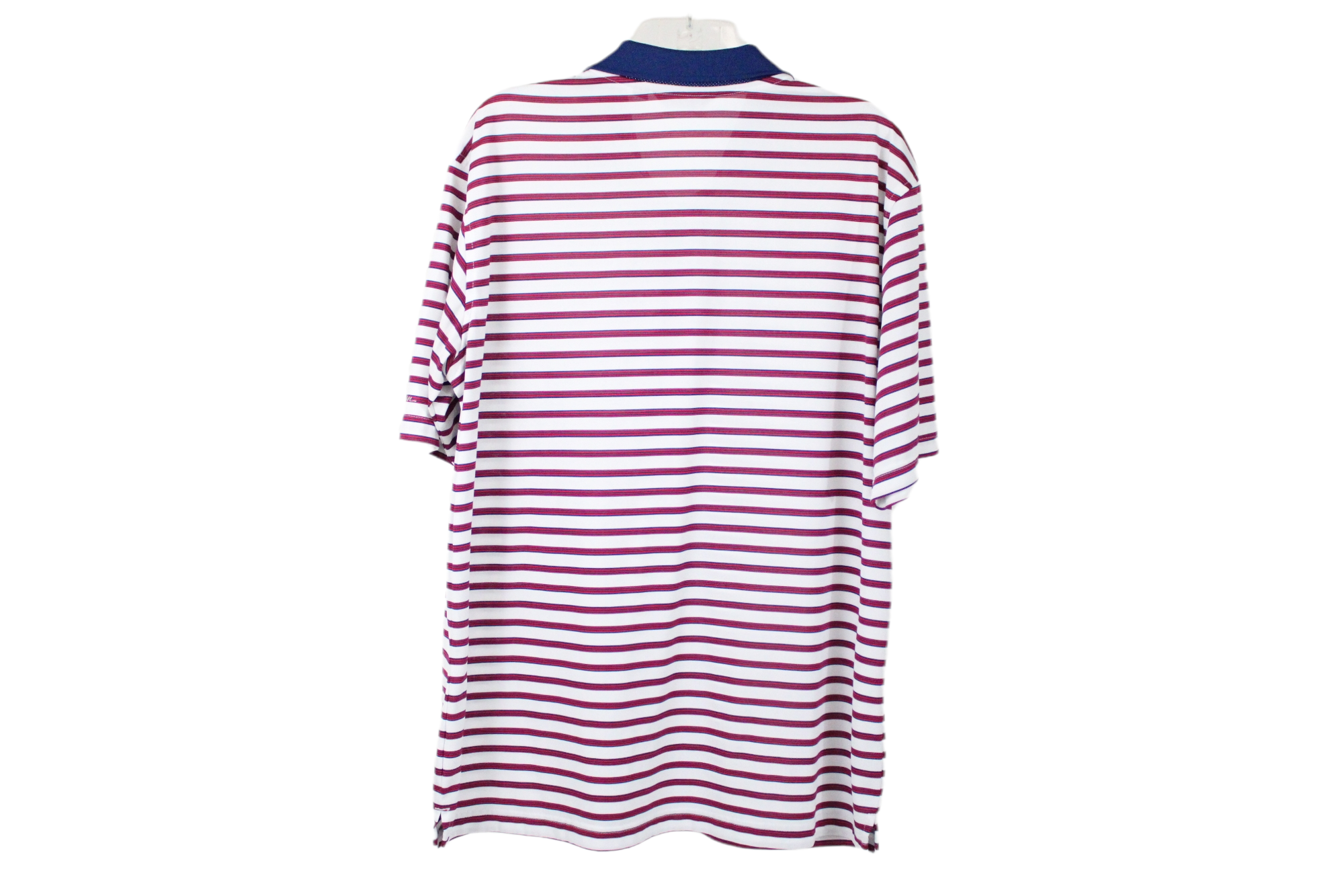 Walter Hagen Essentials Blue Red Striped Polo | L