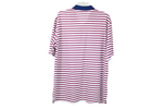 Walter Hagen Essentials Blue Red Striped Polo | L