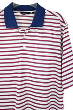 Walter Hagen Essentials Blue Red Striped Polo | L
