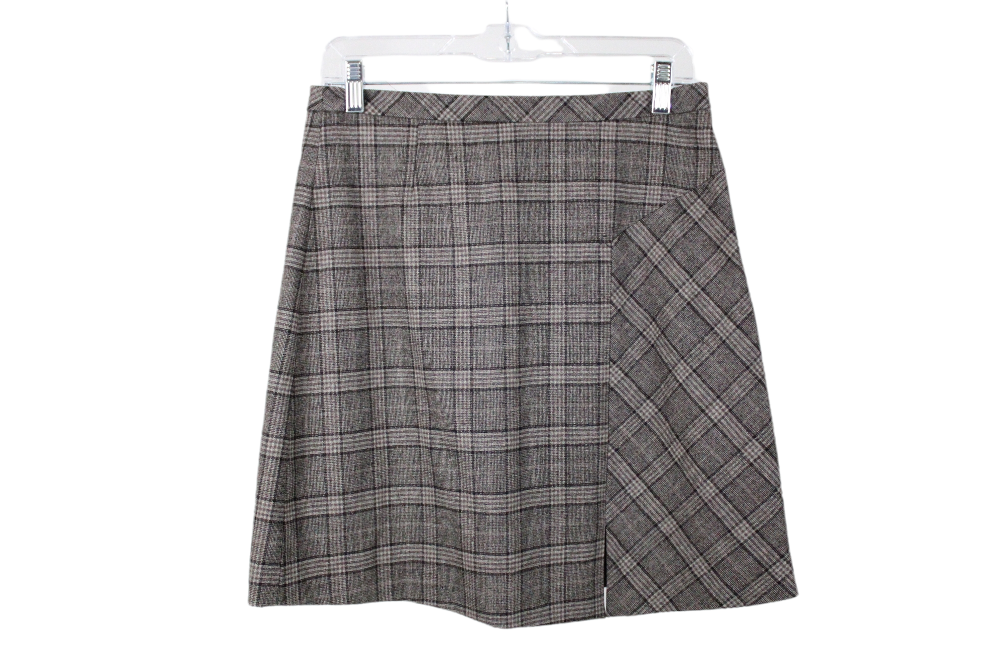 Banana Republic Brown Plaid Wool Mini Skirt | 6