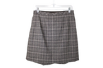 Banana Republic Brown Plaid Wool Mini Skirt | 6