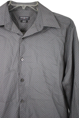 Van Heusen Flex Slim Fit Gray Dotted Shirt | 15 1/2 34/35