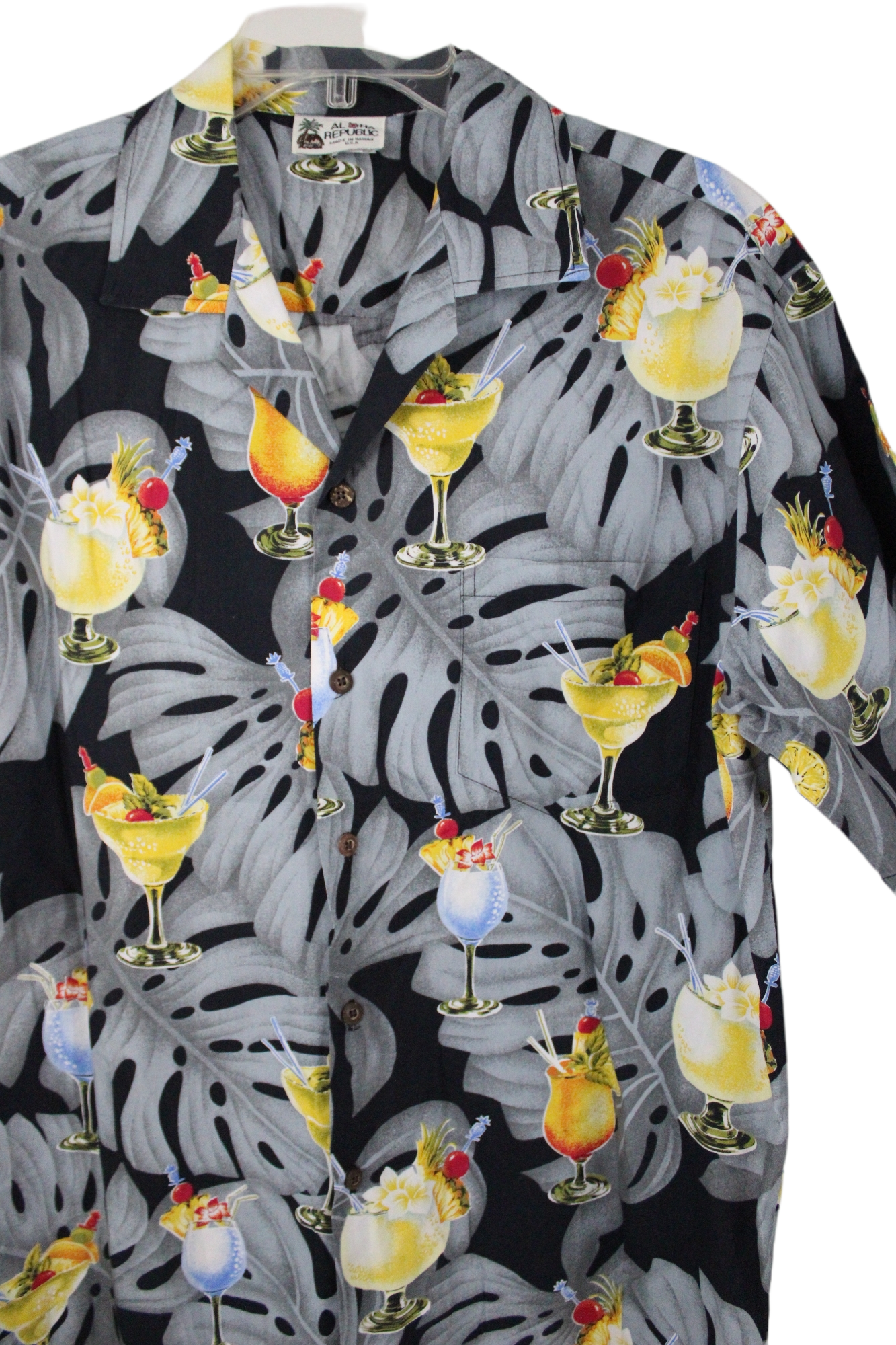 Aloha Republic Monstera Print Shirt | L