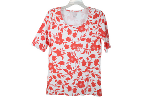 Time And Tru Red Floral Top | S
