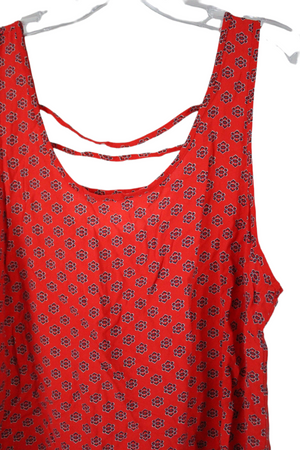 Red Patterned Tank | M