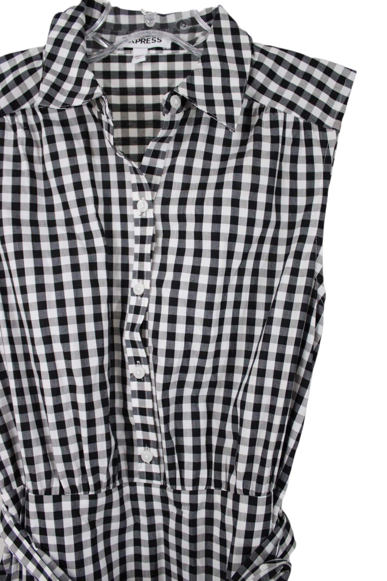 Express Black Gingham Dress | 00