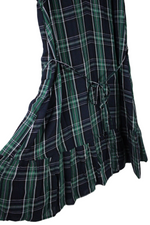 LOFT Blue Green Plaid Dress | 0 Petite