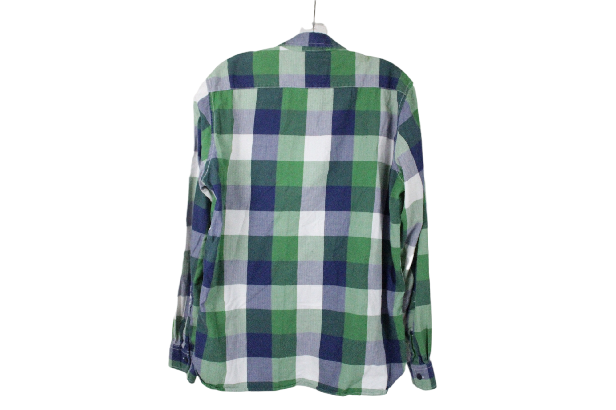 L.O.G.G. Blue Green Plaid Fitted Shirt | M