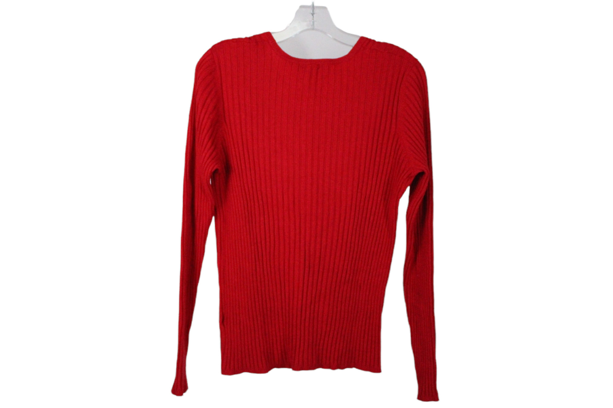 George Red Ribbed Sweaters | XL