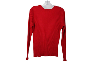 George Red Ribbed Sweaters | XL