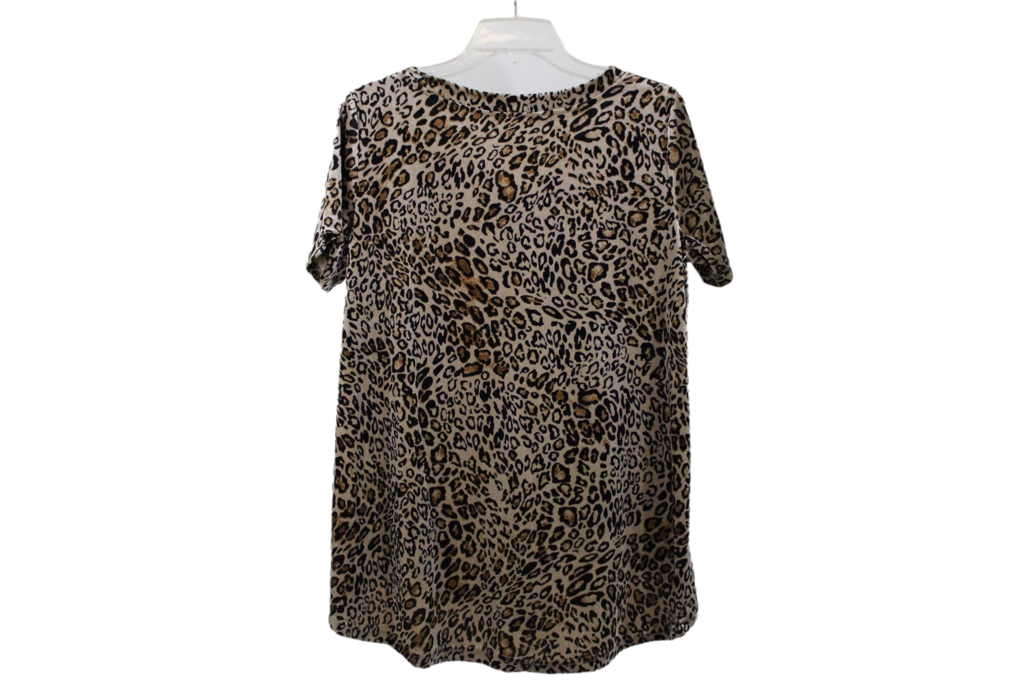 Amaryllis Cheetah Print Crushed Velvet Top | M