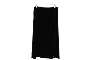 Koret Petites Black Velvet Skirt | L Petite