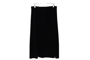 Koret Petites Black Velvet Skirt | L Petite