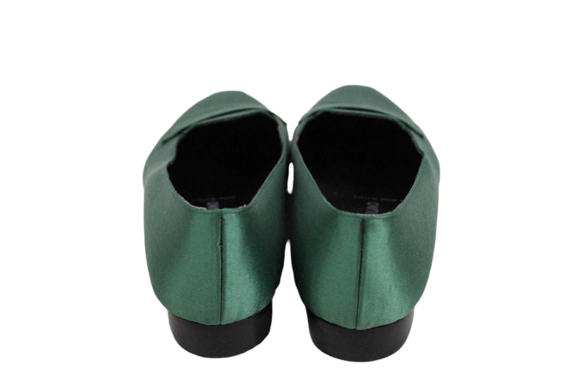 Prada Milano Silk Green Loafer Flats | Size 37 1/2 (6.5)