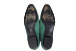 Prada Milano Silk Green Loafer Flats | Size 37 1/2 (6.5)
