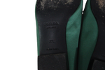 Prada Milano Silk Green Loafer Flats | Size 37 1/2 (6.5)
