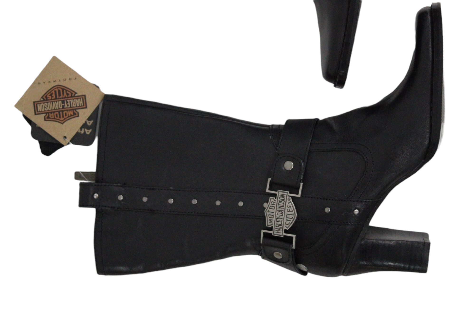 NEW Harley Davidson Black Lindsey Leather Heeled Boots | Size 6