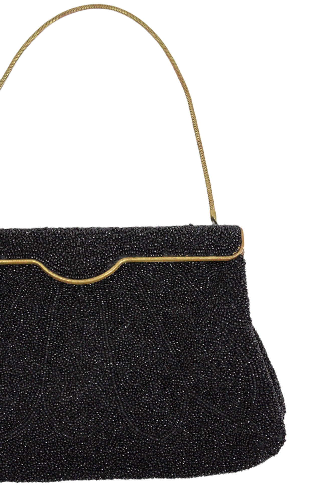 black beaded purse